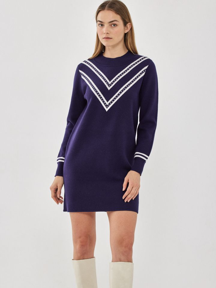 טוניקה סריג LIA בצבע כחול ויקטוריה