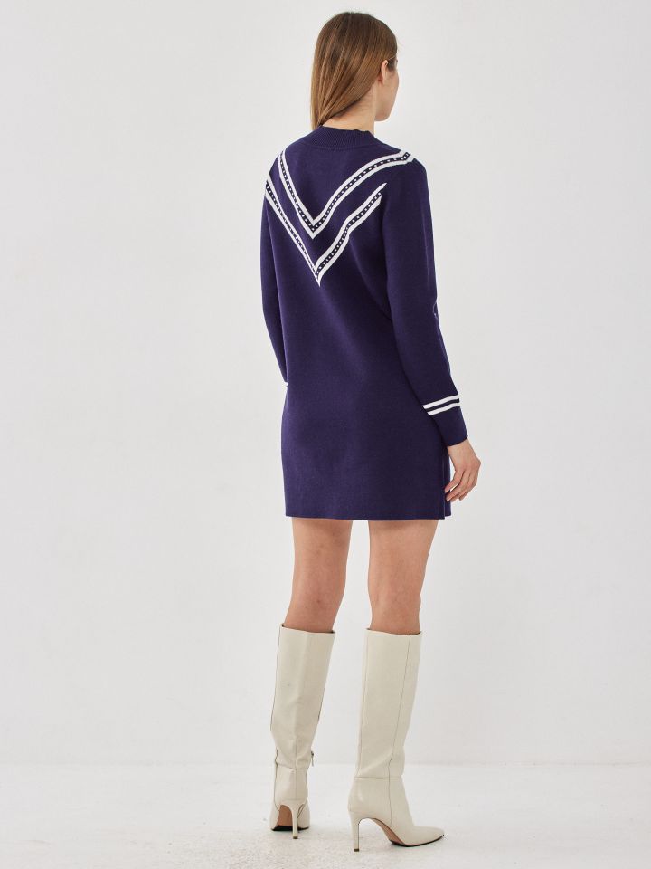 טוניקה סריג LIA בצבע כחול ויקטוריה