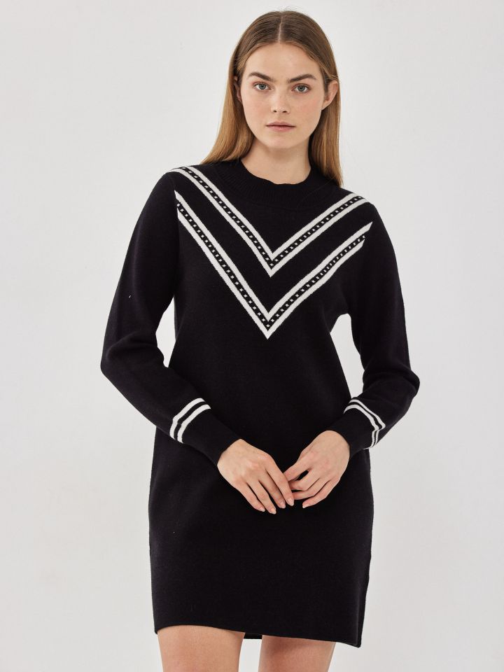 טוניקה סריג LIA בצבע שחור