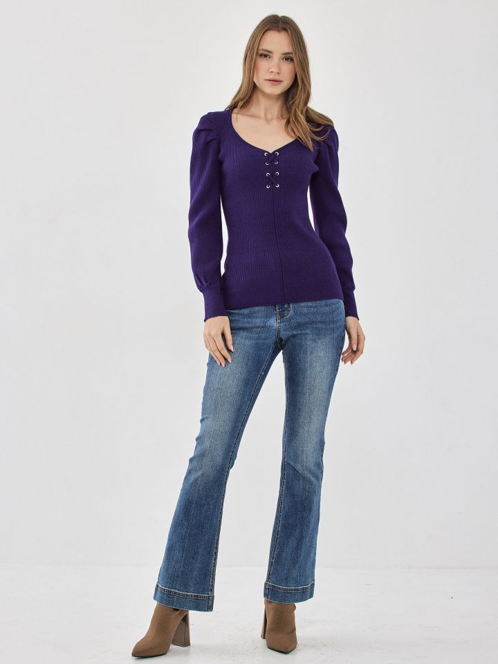 סריג פתח איבקות בצבע סגול