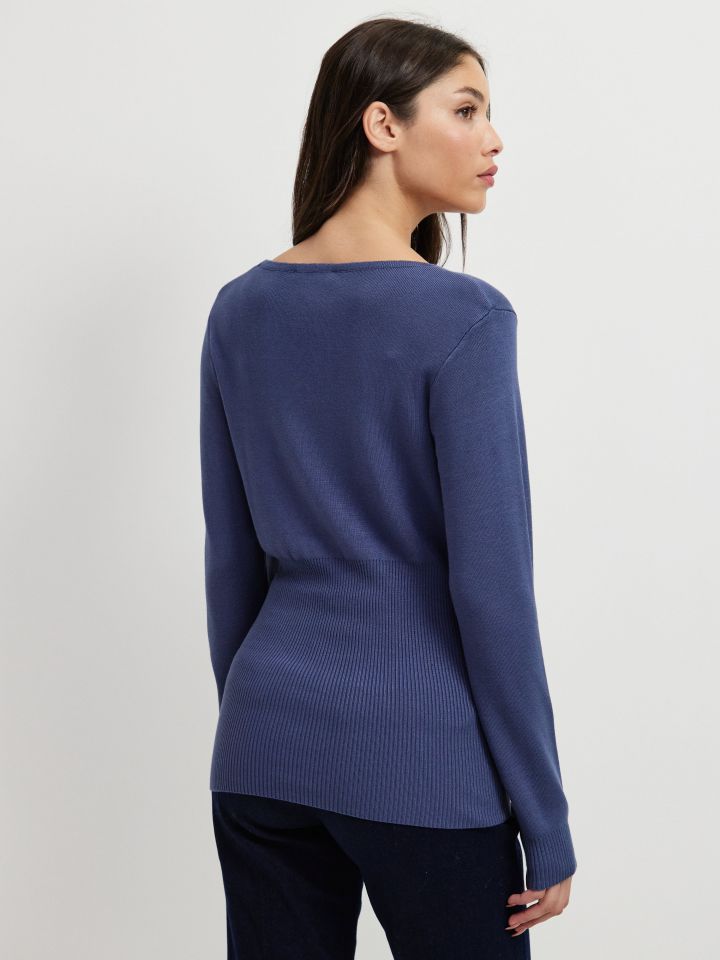 סריג שרוך קשירה PROMO בצבע כחול מעושן