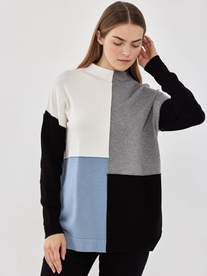 סריג גולף שילובים PROMO בצבע תכלת