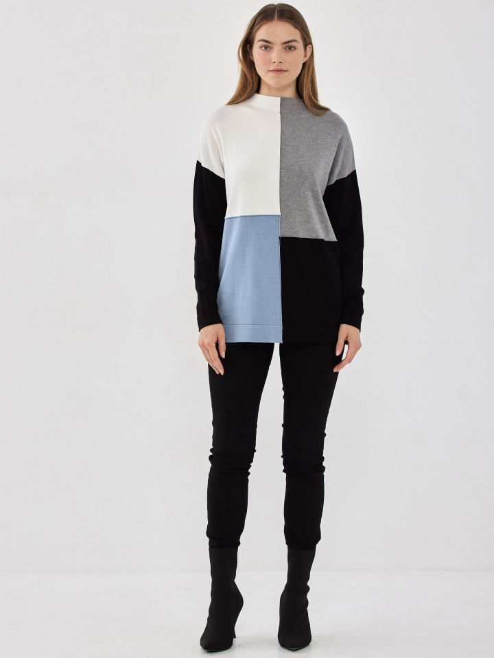 סריג גולף שילובים PROMO בצבע תכלת