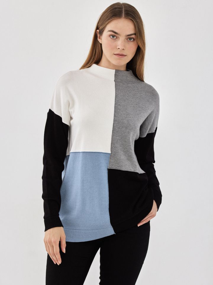 סריג גולף שילובים PROMO בצבע תכלת