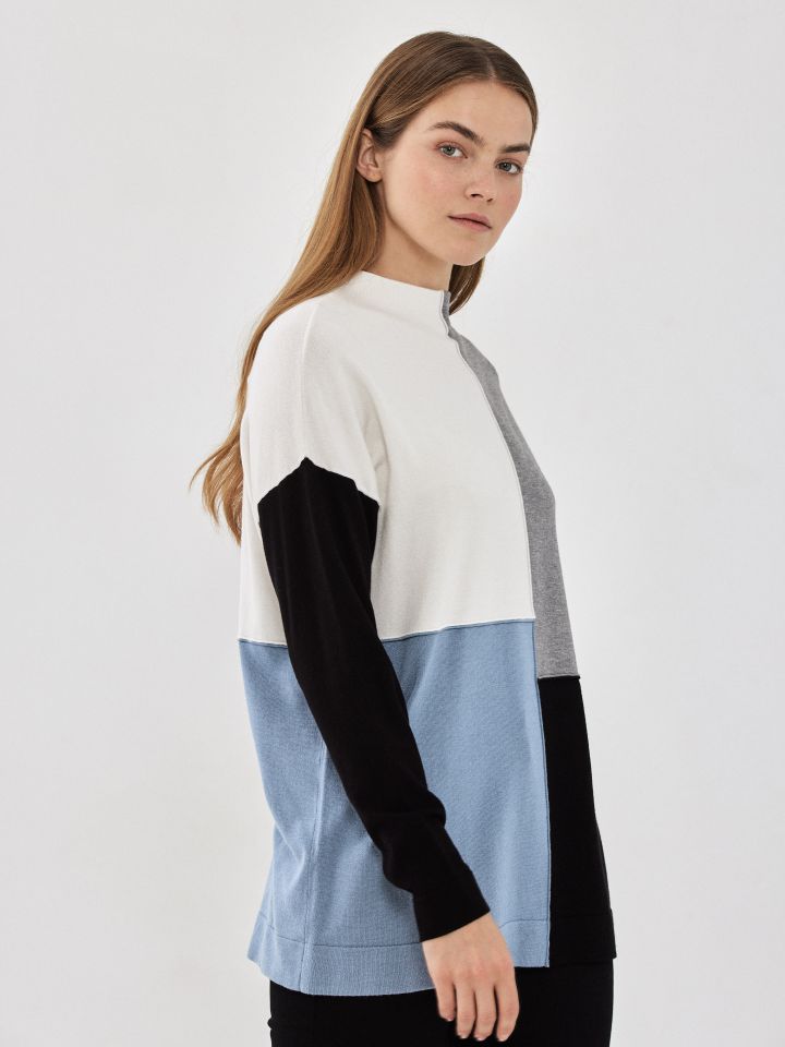 סריג גולף שילובים PROMO בצבע תכלת