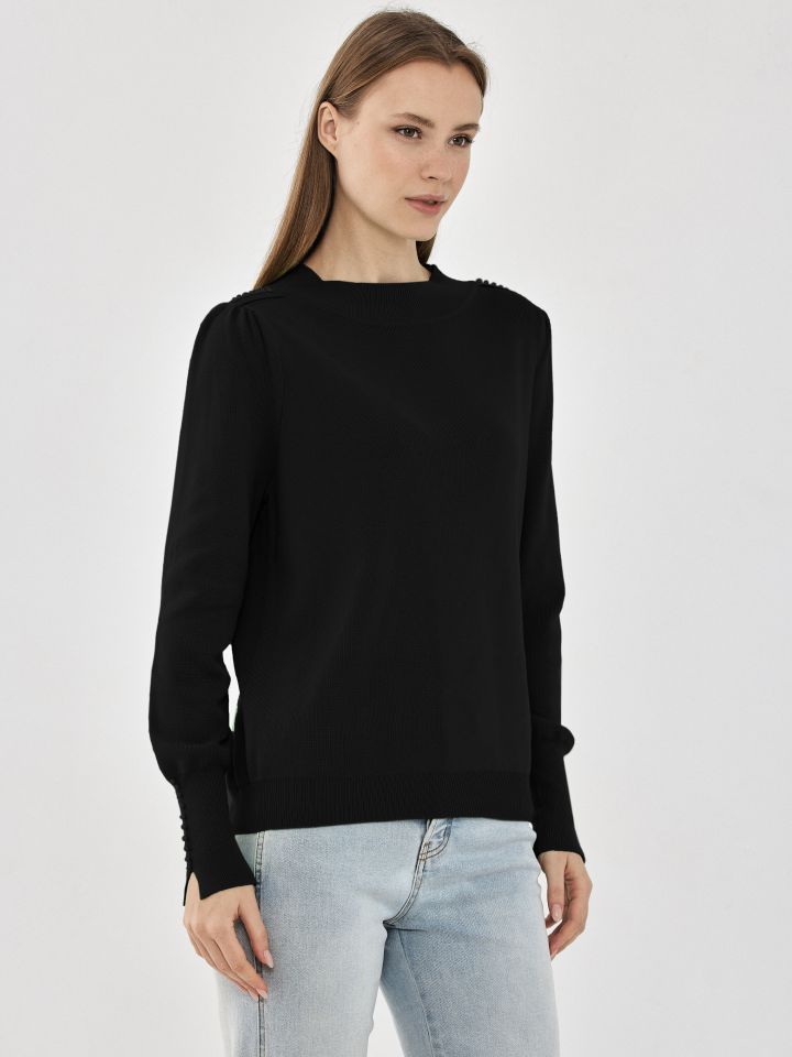 סריג פנינים בצבע שחור