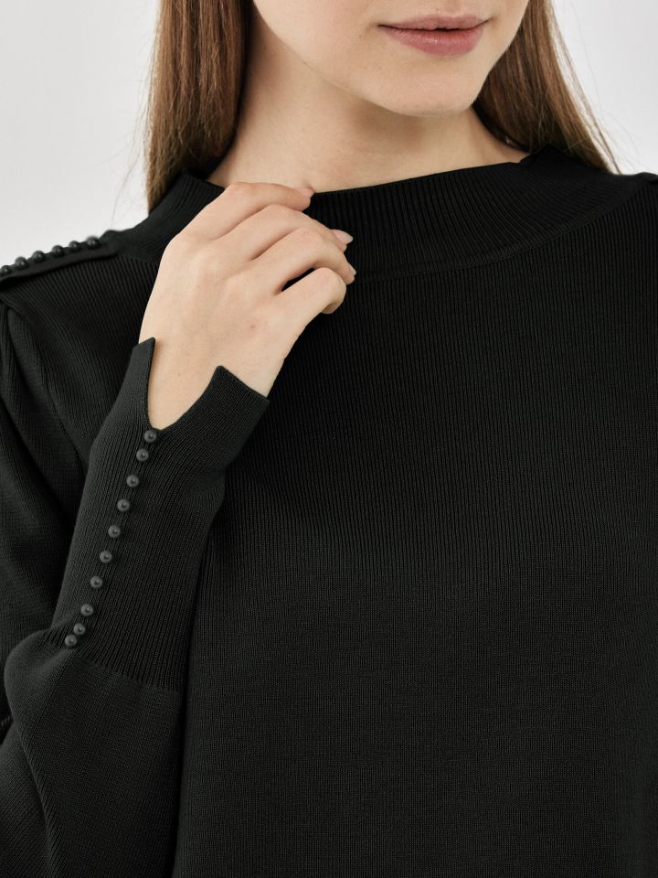 סריג פנינים בצבע שחור