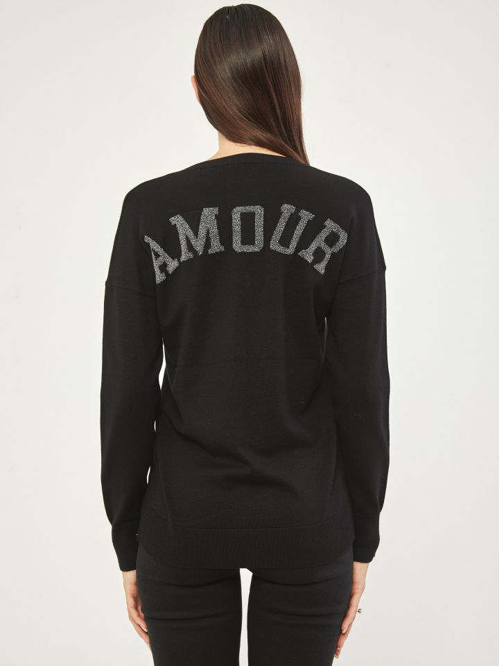 סריג V AMOUR בצבע שחור