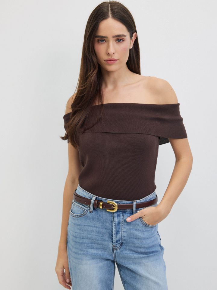 סריג וולן ALONA בצבע חום