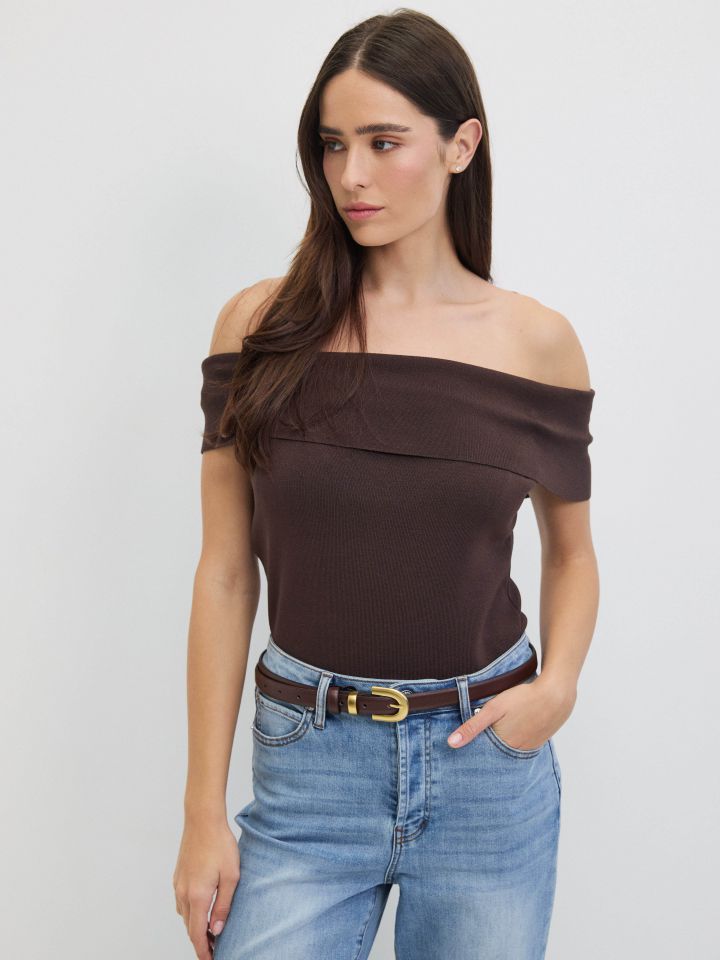 סריג וולן ALONA בצבע חום