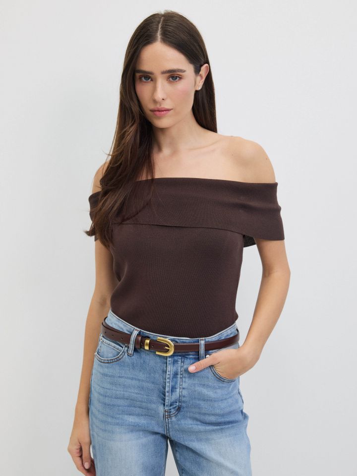 סריג וולן ALONA בצבע חום