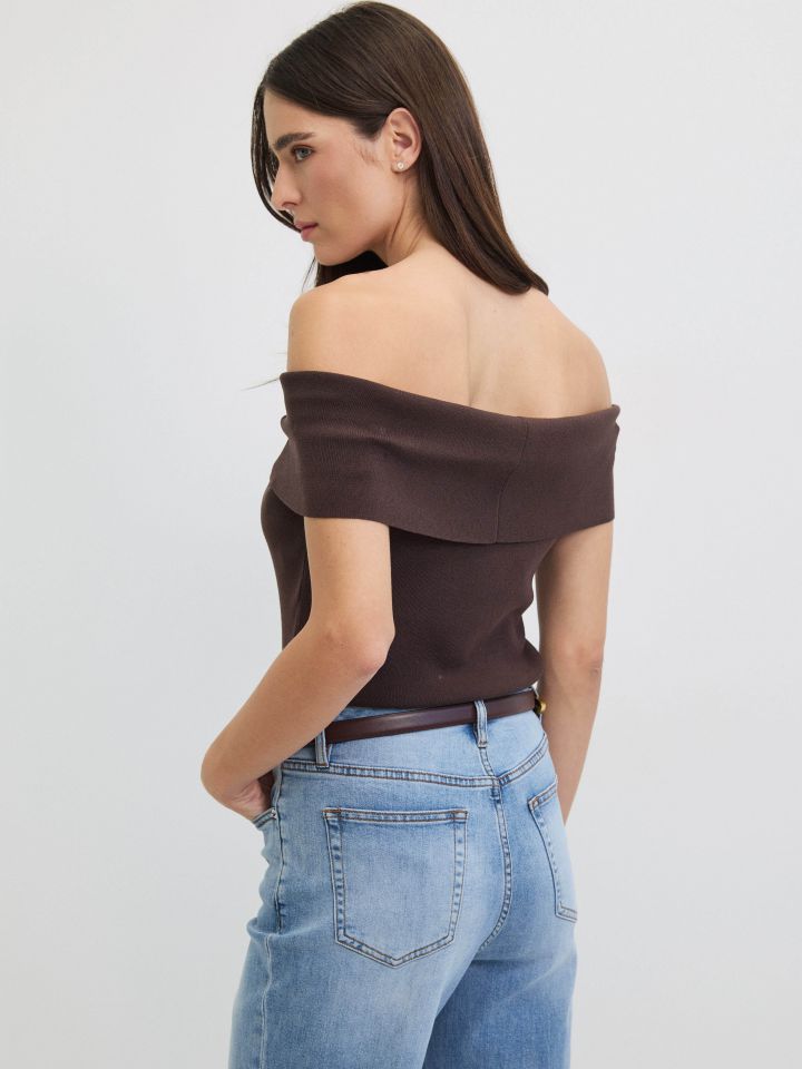 סריג וולן ALONA בצבע חום