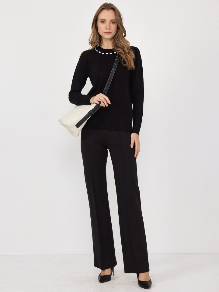 סריג פתח שילוב PROMO בצבע שחור