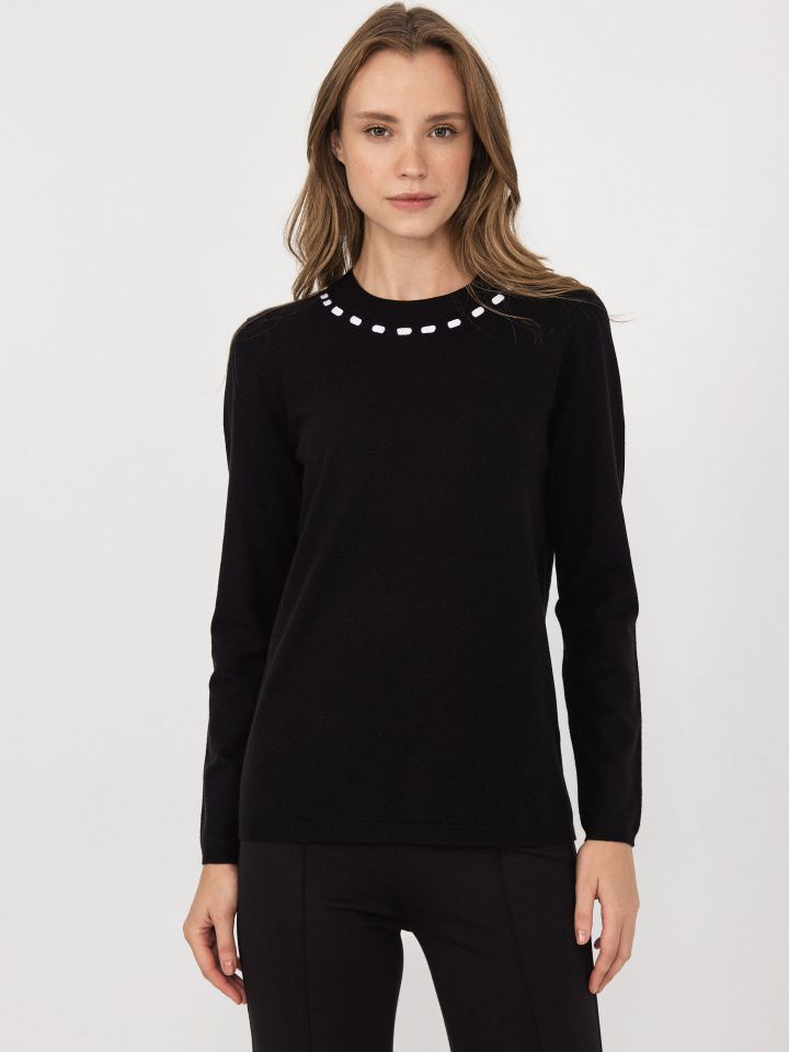 סריג פתח שילוב PROMO בצבע שחור