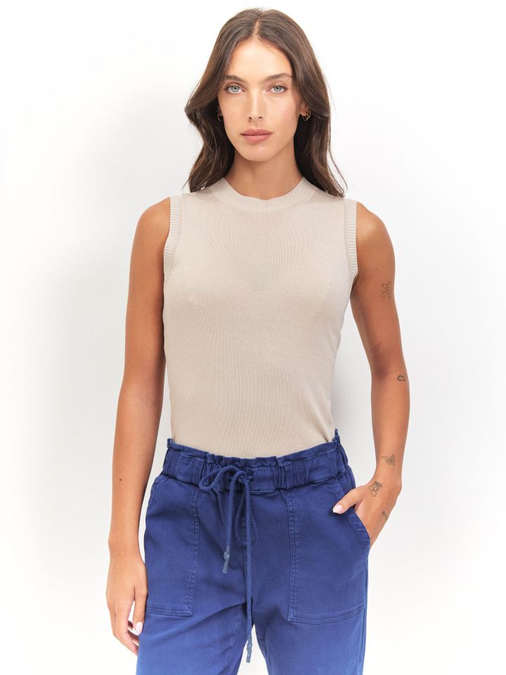 סריג חצי גולף PROMO בצבע אבן