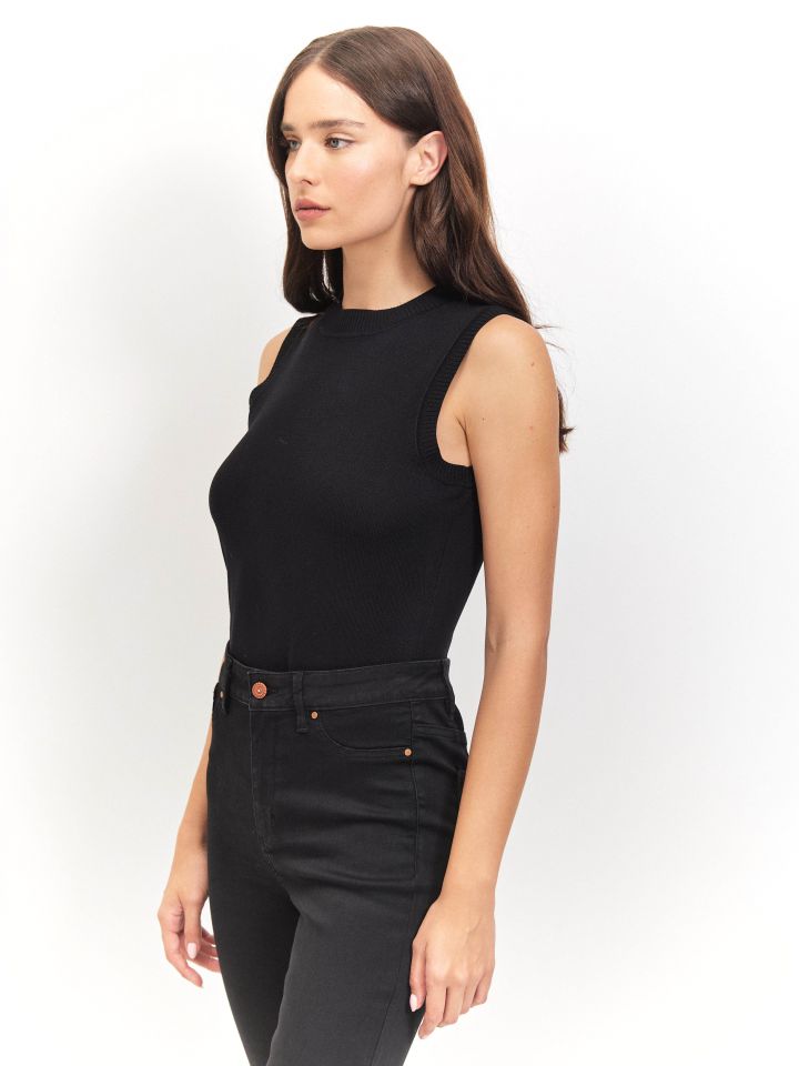 סריג חצי גולף PROMO בצבע שחור