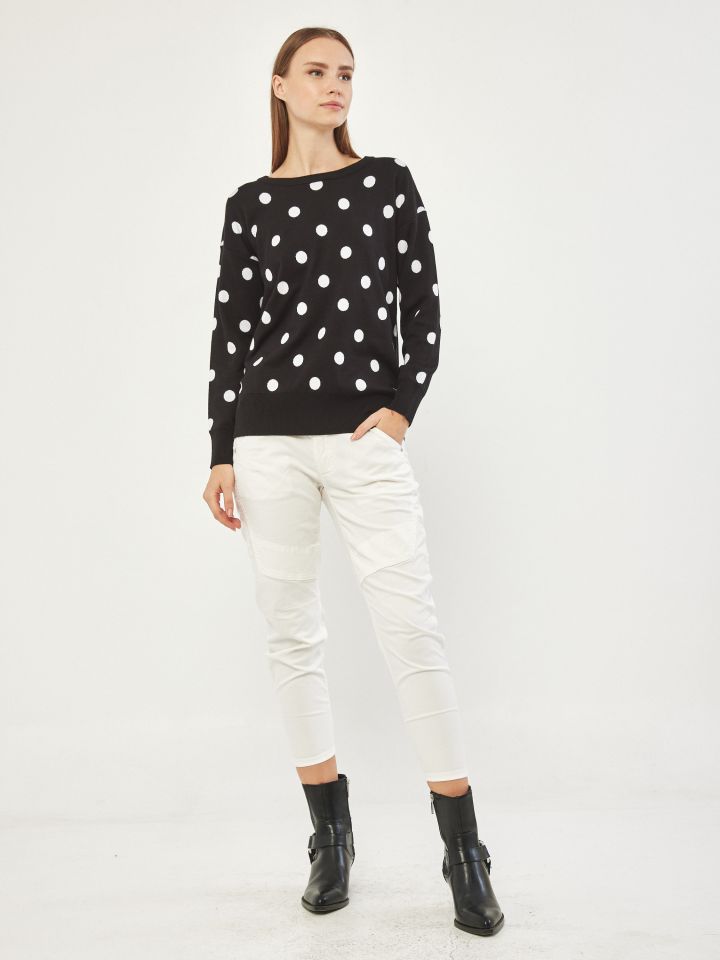 סריג נקודות PROMO בצבע שחור