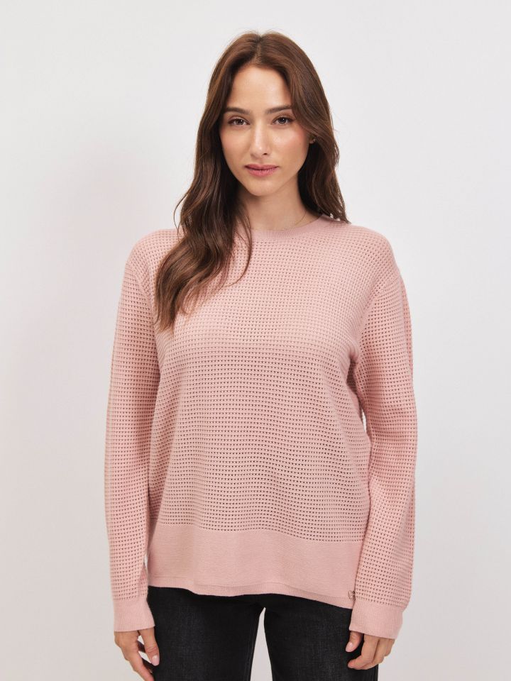 סריג רשת PROMO בצבע ורוד עתיק