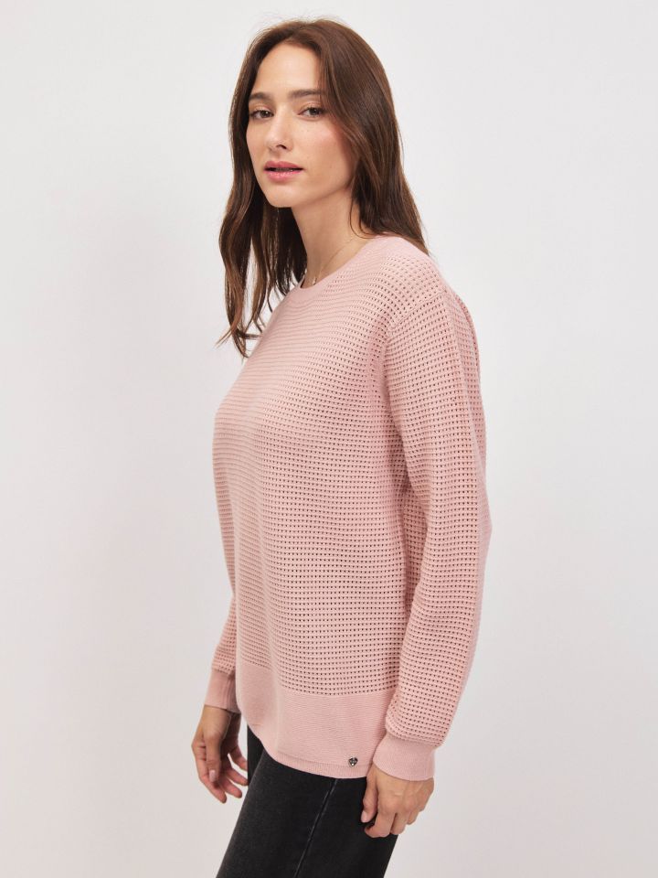 סריג רשת PROMO בצבע ורוד עתיק