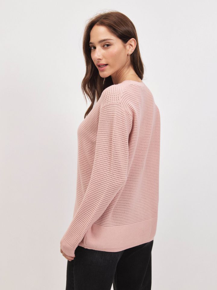 סריג רשת PROMO בצבע ורוד עתיק