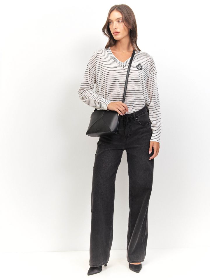 סריג V פסים PROMO בצבע אופוויט