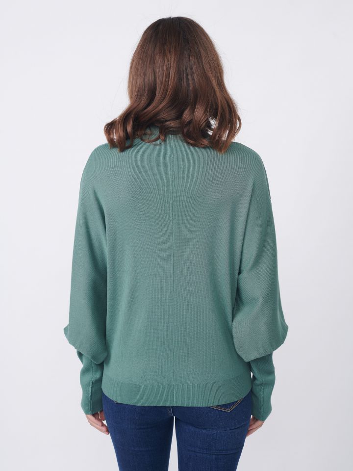 סריג חצי גולף PARIS בצבע ירוק בהיר