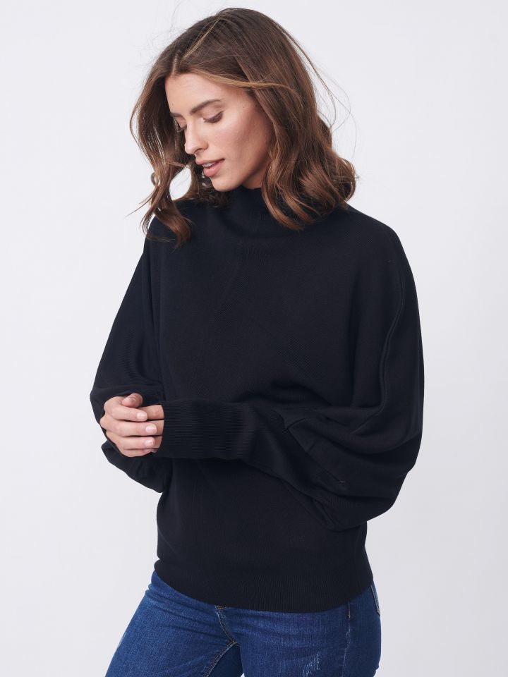 סריג חצי גולף PARIS בצבע שחור