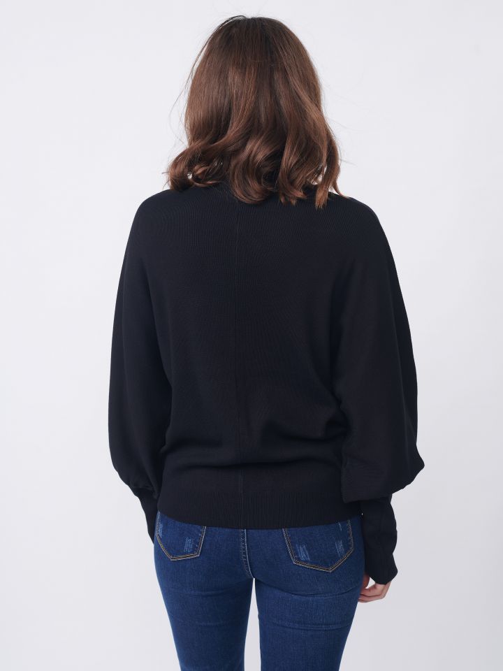 סריג חצי גולף PARIS בצבע שחור