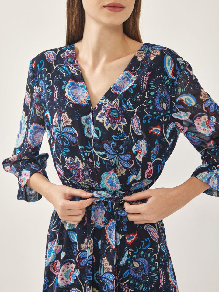 שמלה דפוס מעטפה בצבע פרחוני