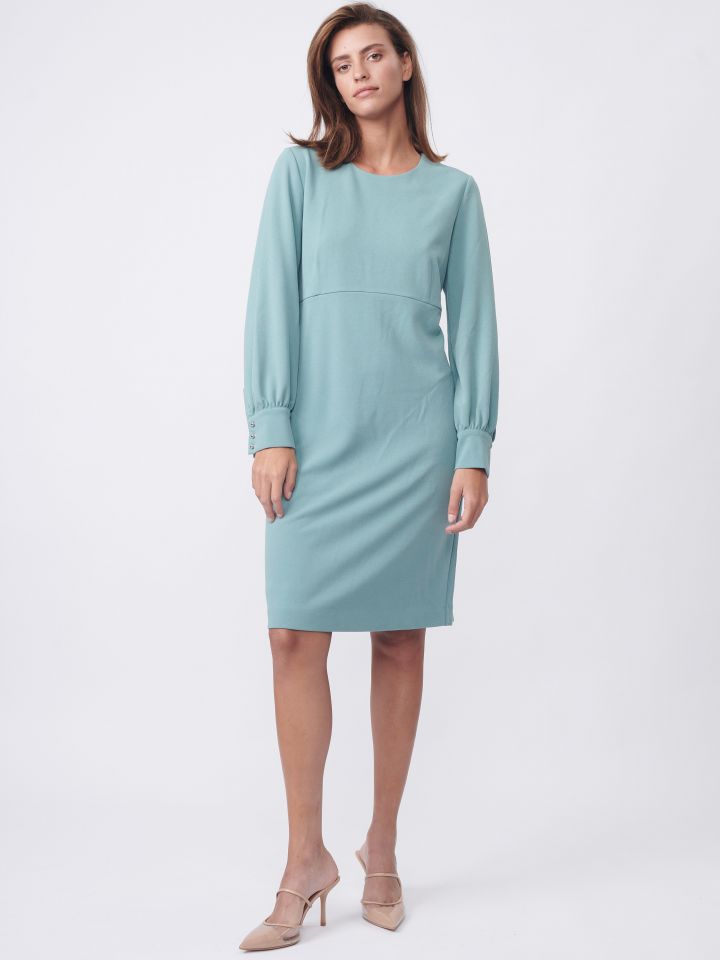 שמלה סקובה PARIS בצבע ירוק בינוני