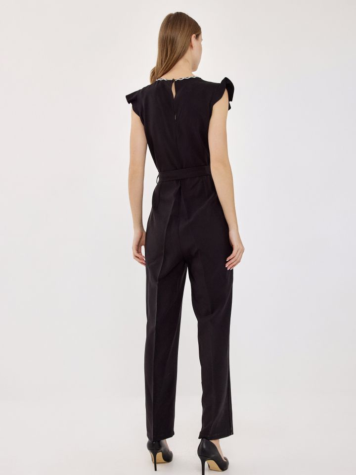 אוברול מעטפה יהלומים בצבע שחור