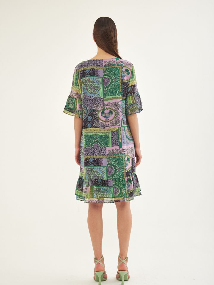 שמלה דפוס  PROMO בצבע צבעוני