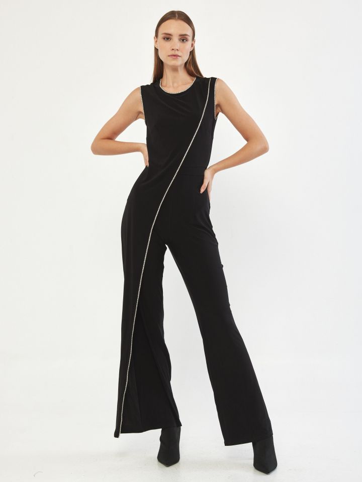 אוברול יהלומים בצבע שחור יהלומים