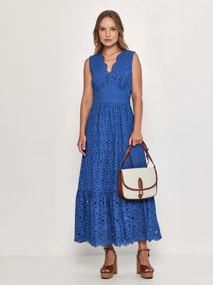 שמלה קרושה SHIRA בצבע כחול רויאל