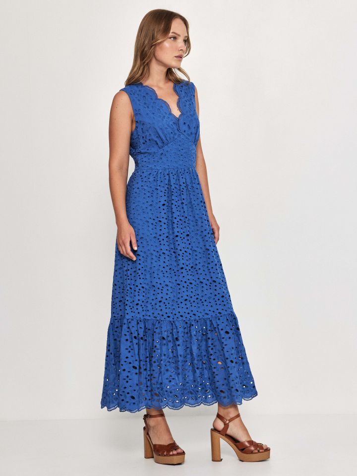 שמלה קרושה SHIRA בצבע כחול רויאל