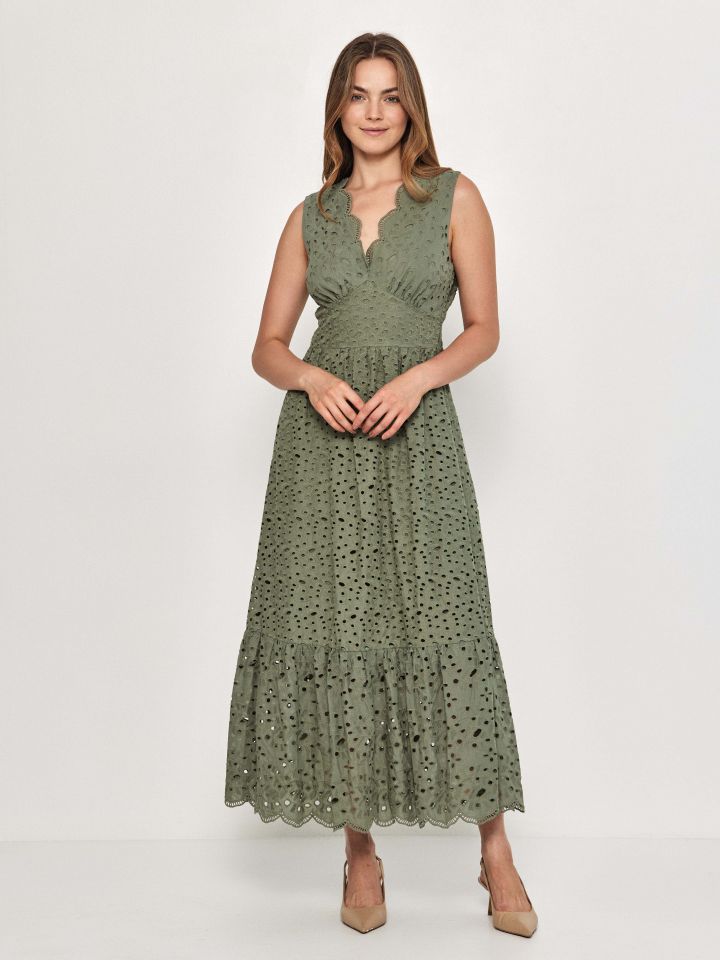 שמלה קרושה SHIRA בצבע זית