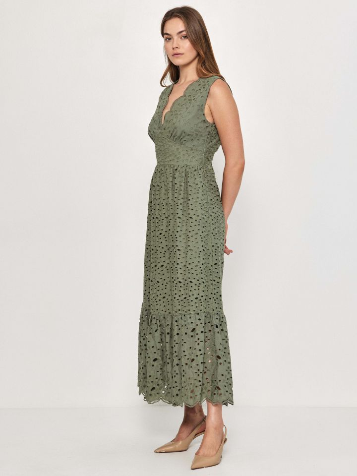 שמלה קרושה SHIRA בצבע זית