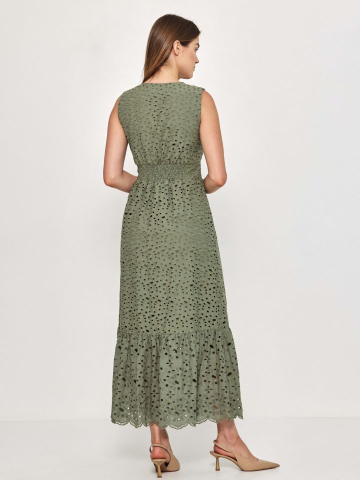 שמלה קרושה SHIRA בצבע זית