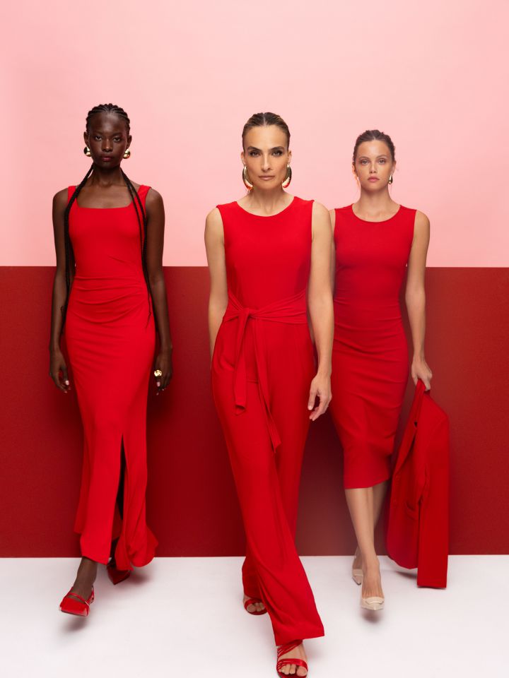 אוברול קשירה בצבע אדום