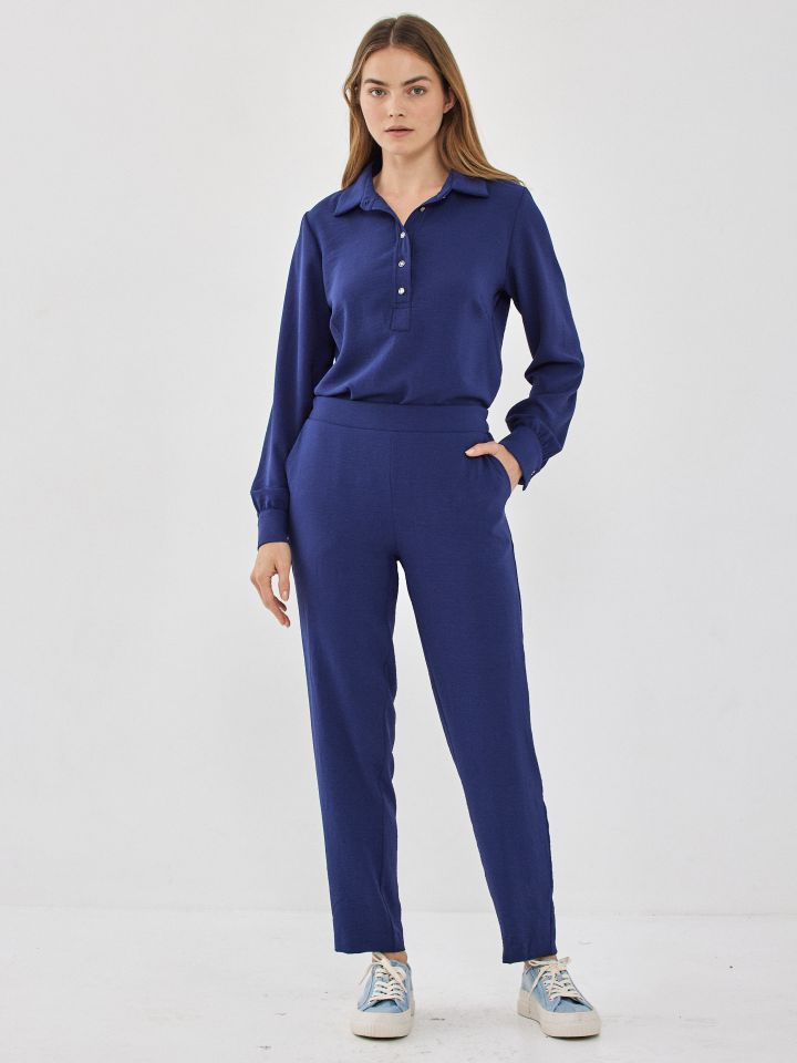 חליפה שרוול ארוך LIA בצבע כחול