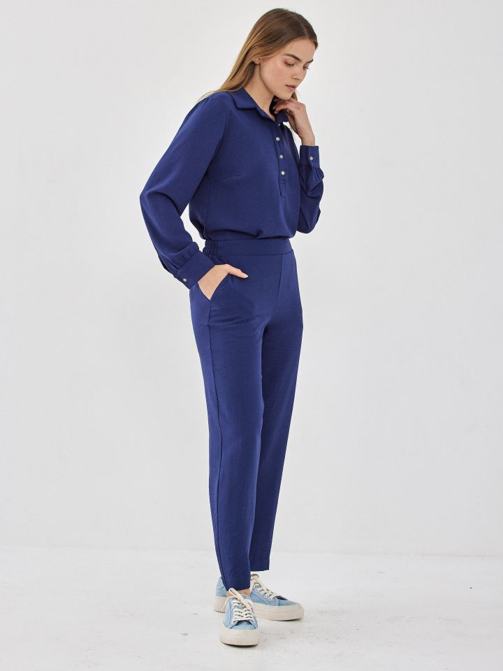 חליפה שרוול ארוך LIA בצבע כחול