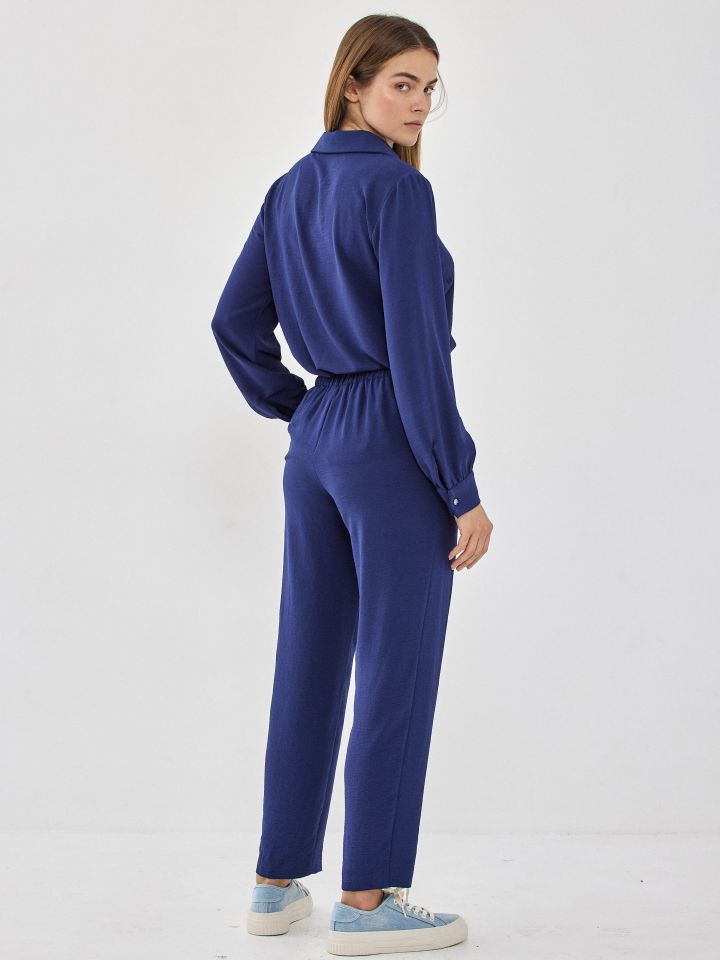 חליפה שרוול ארוך LIA בצבע כחול