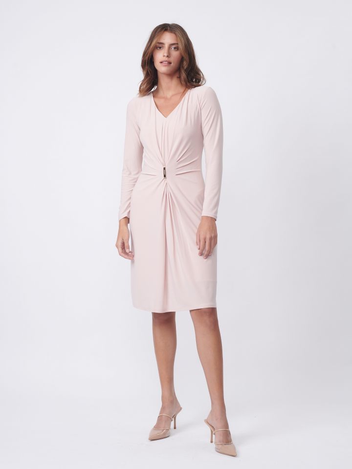 שמלה אבזם PROMO בצבע ניוד