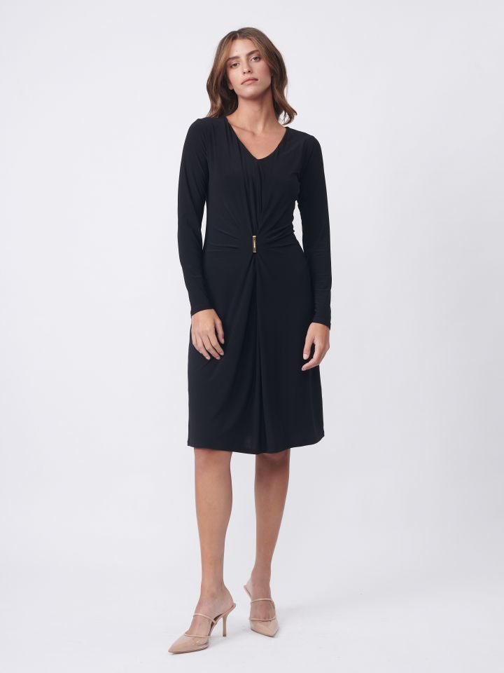 שמלה אבזם PROMO בצבע שחור