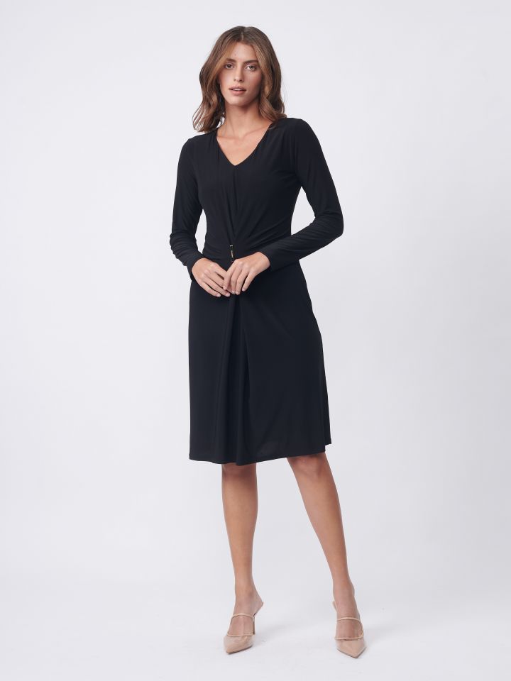 שמלה אבזם PROMO בצבע שחור