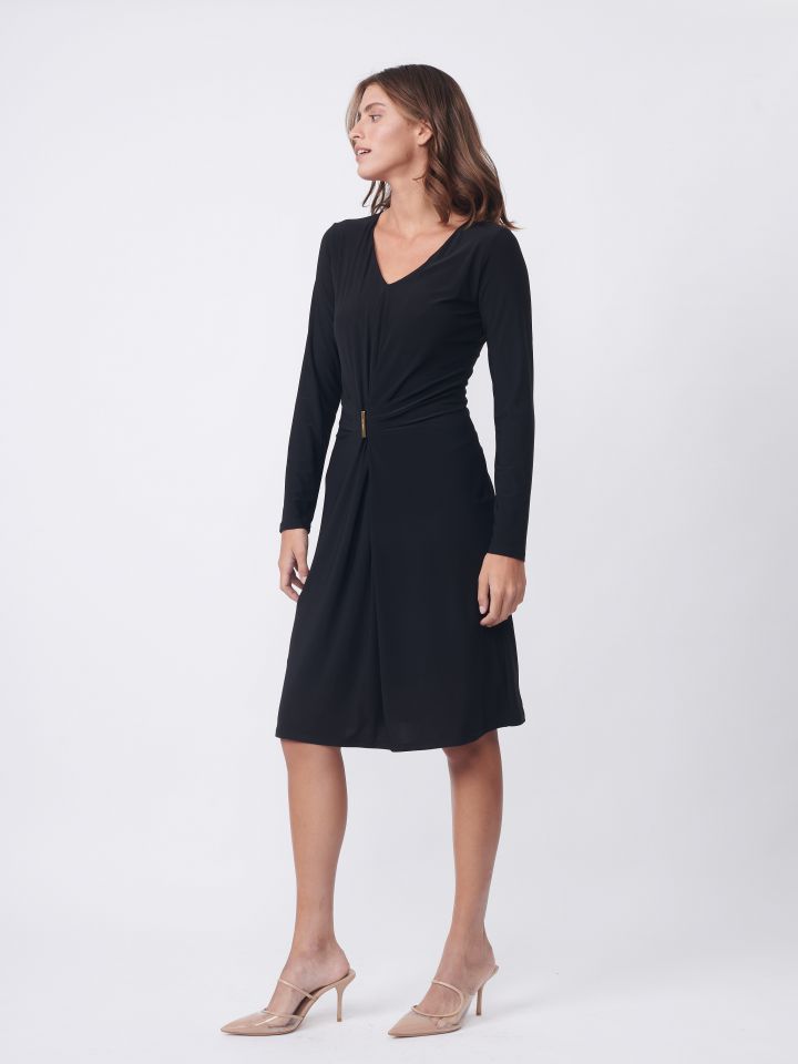 שמלה אבזם PROMO בצבע שחור