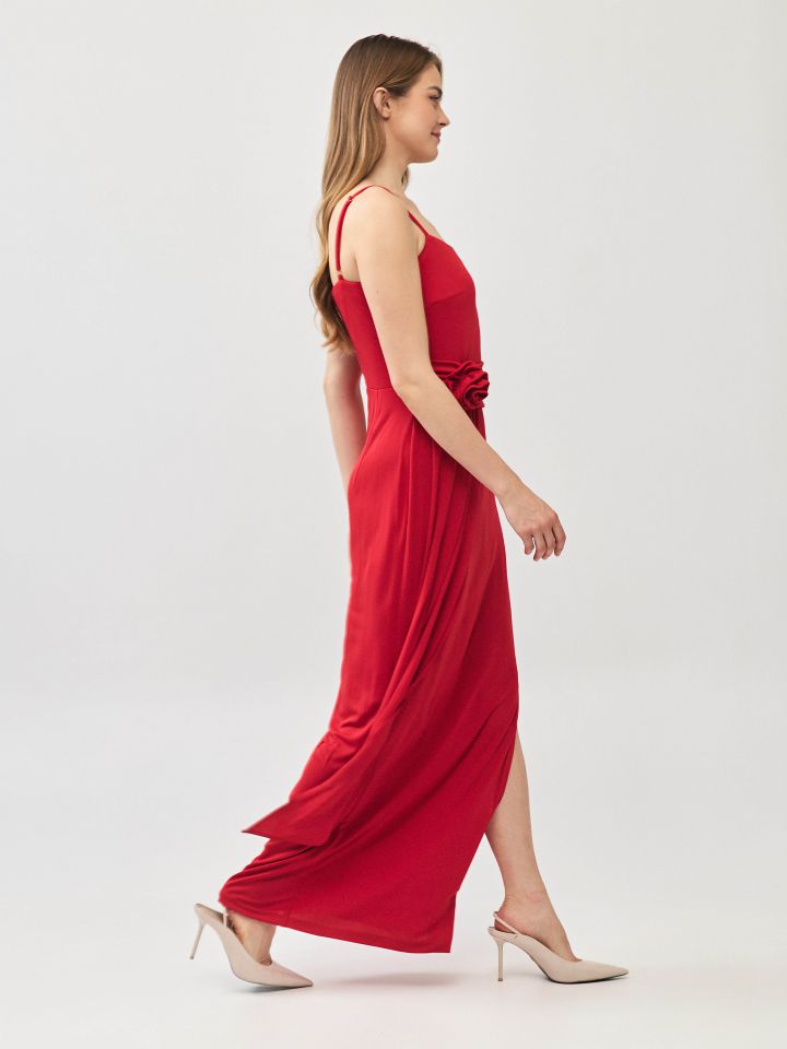 שמלה אמזון פרח בצבע אדום