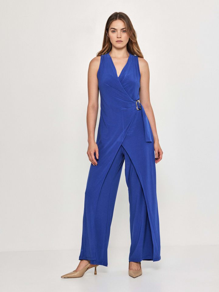 אוברול אבזם צד בצבע כחול רויאל