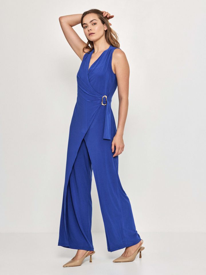 אוברול אבזם צד בצבע כחול רויאל