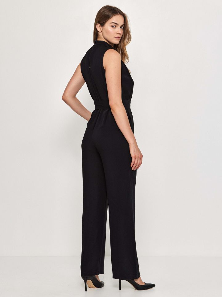 אוברול חגורה קשירה ITALY בצבע שחור